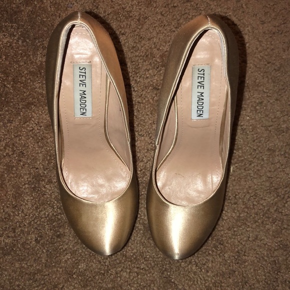 Steve Madden rhinestone heels gold size 7 - Picture 4 of 10